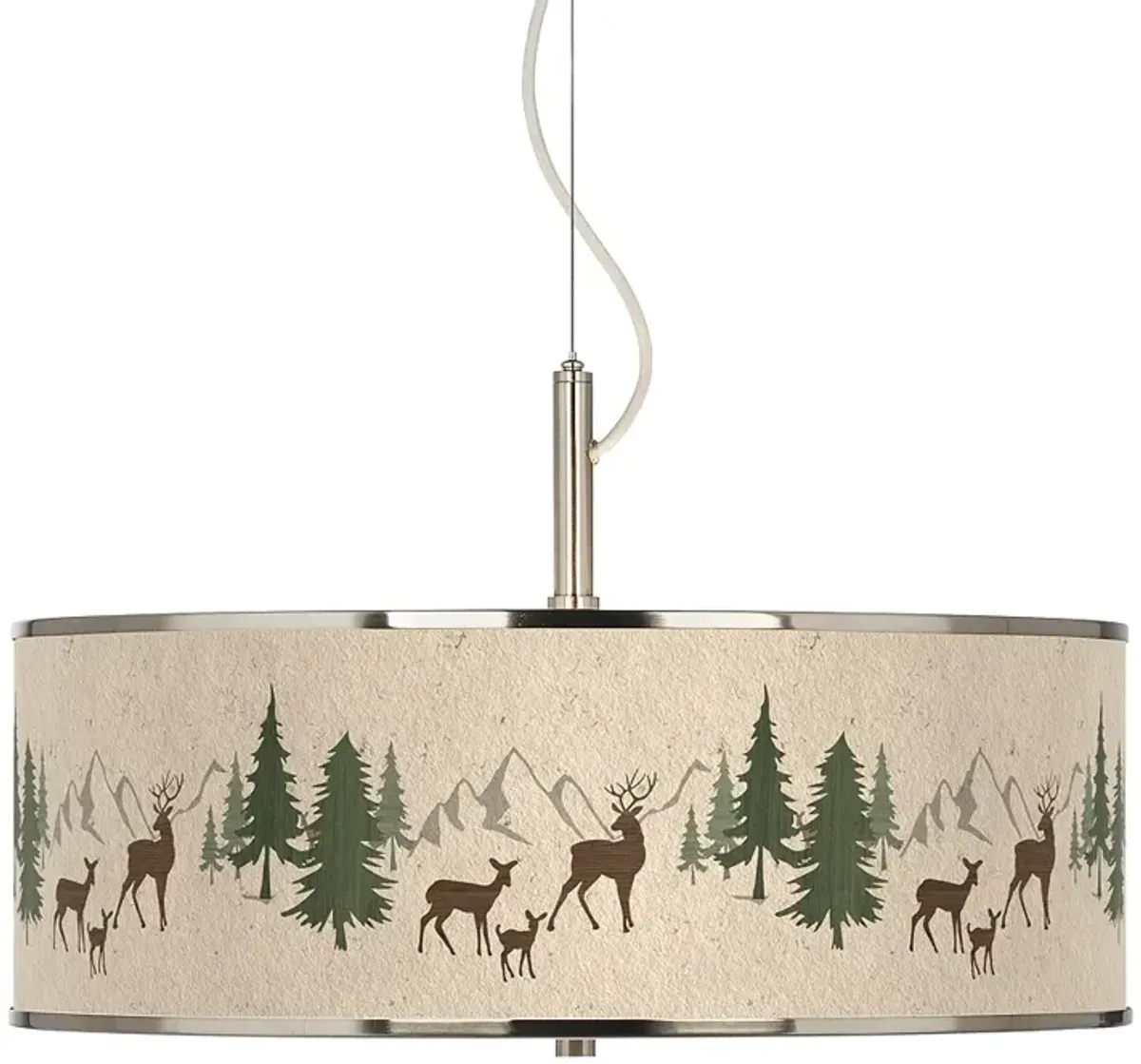 Deer Lodge Giclee Glow 20" Wide Pendant Light
