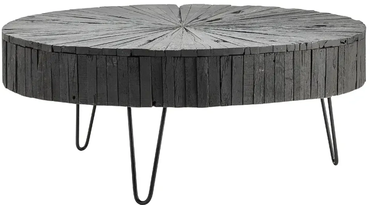 Drummond Black Wooden and Metal Cocktail Table