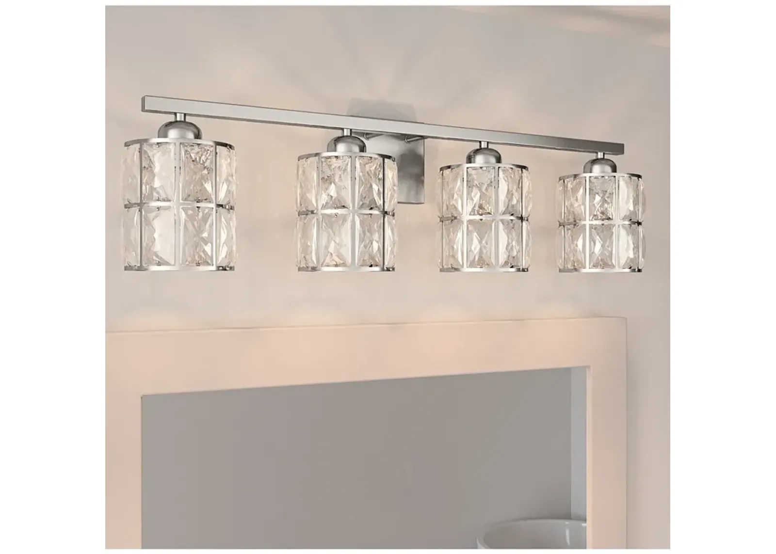 Quoizel Gibson 29 1/2"W Polished Chrome 4-Light Bath Light