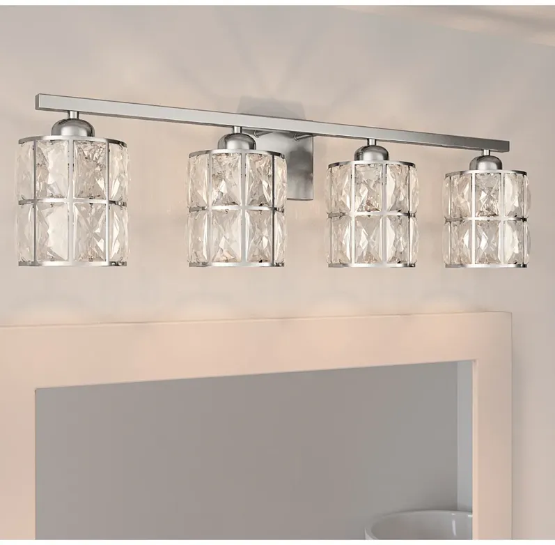 Quoizel Gibson 29 1/2"W Polished Chrome 4-Light Bath Light