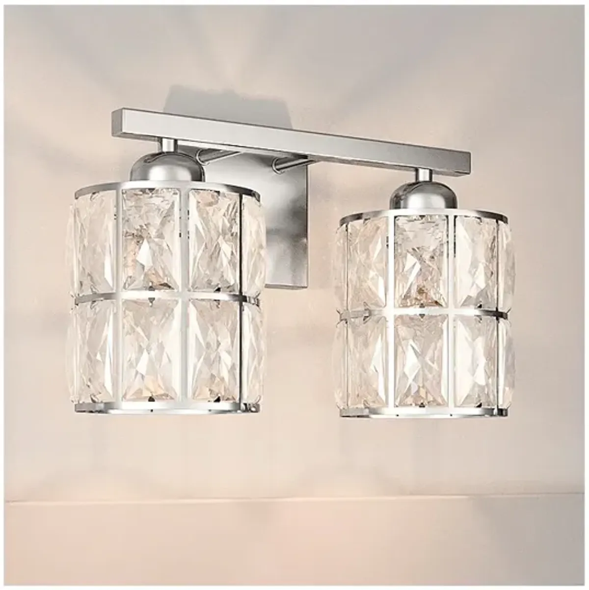 Quoizel Gibson 8" High Polished Chrome 2-Light Wall Sconce