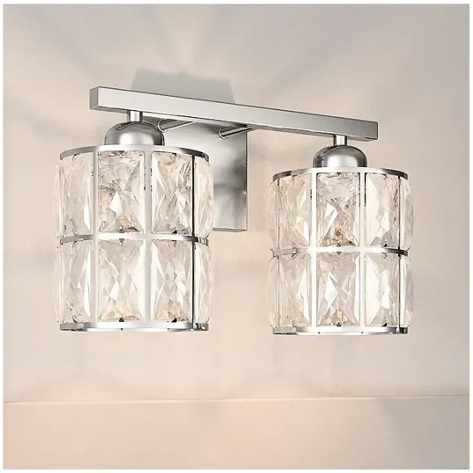 Quoizel Gibson 8" High Polished Chrome 2-Light Wall Sconce