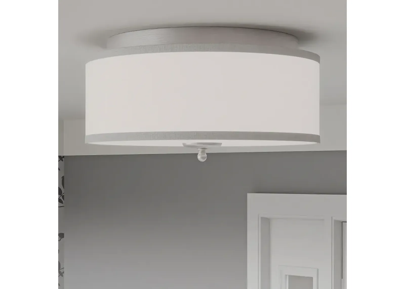 Blanche 3-Light Brushed Nickel Flush Mount Light