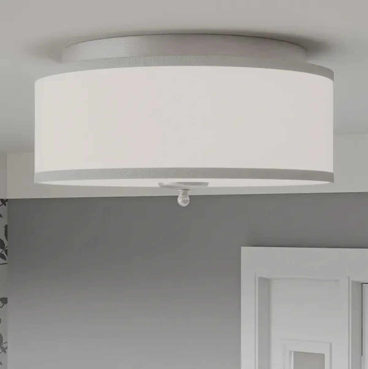 Quoizel Blanche 16" Wide Matte Black Ceiling Light