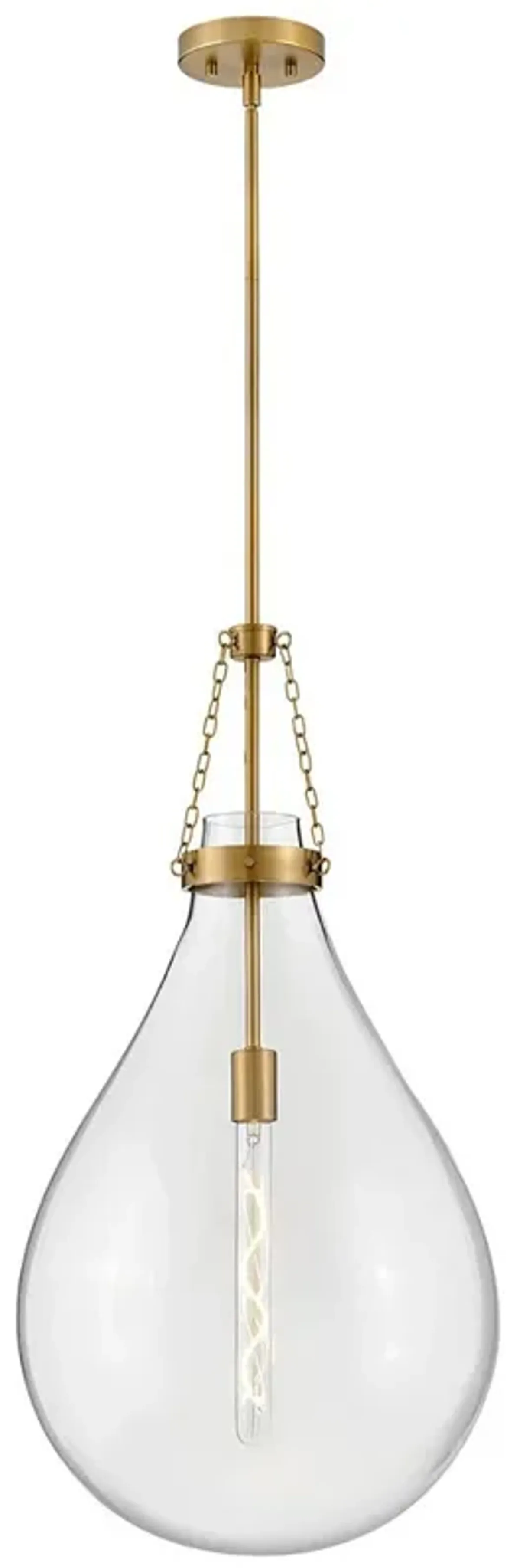Hinkley Eloise 16" Wide Lacquered Brass LED Pendant Light