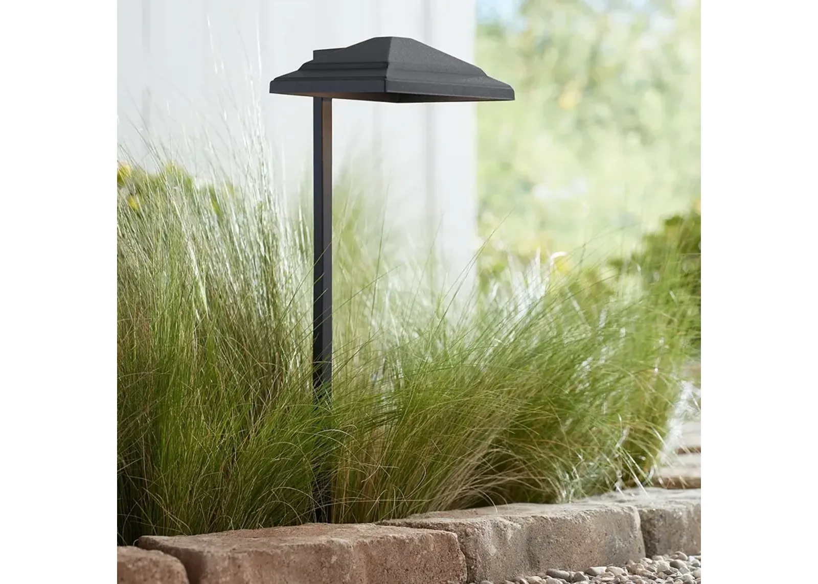 Basset 23" High Textured Black LED Landscape Path Light