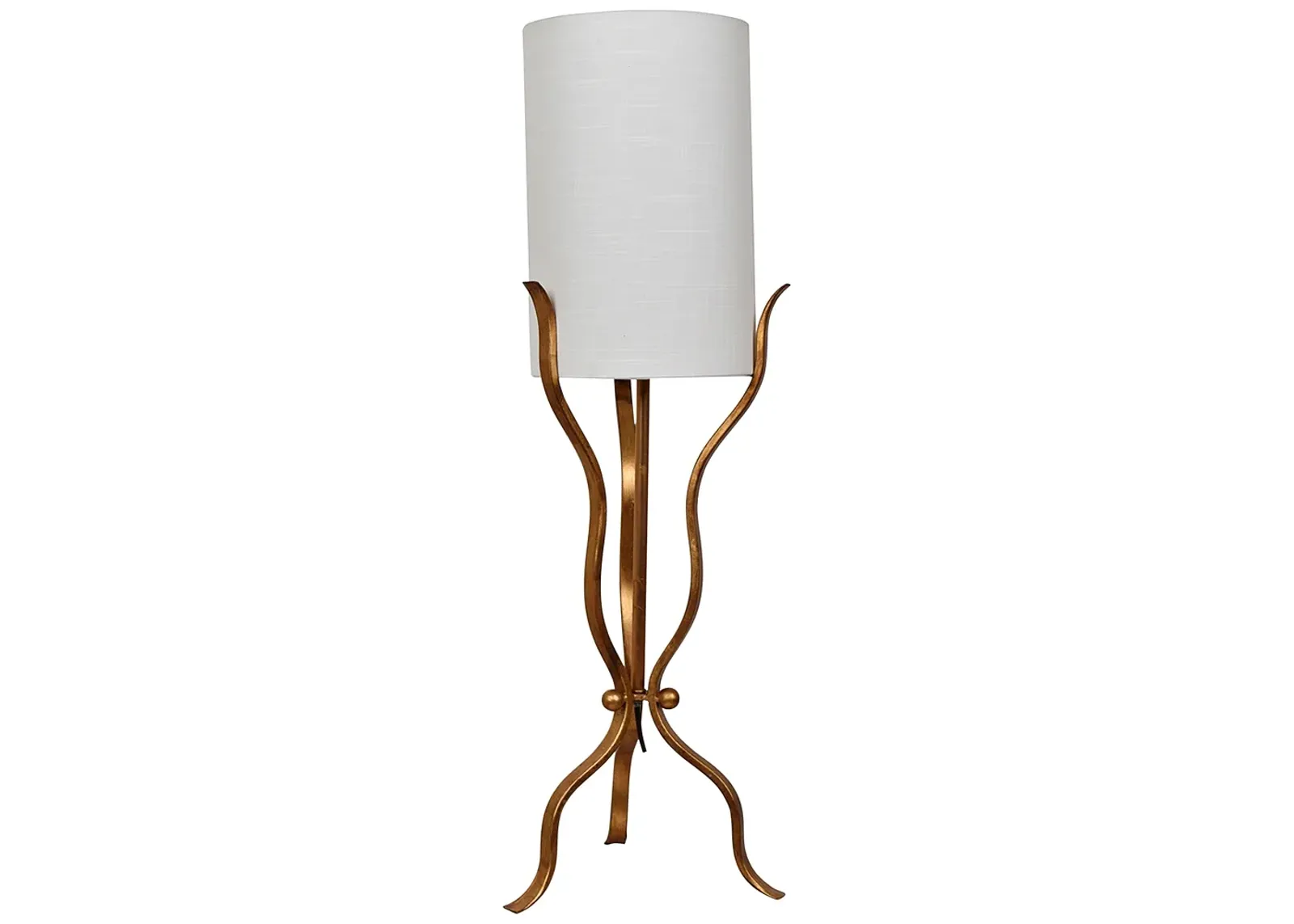 Crestview Collection Xavier Gold Leaf Metal Table Lamp