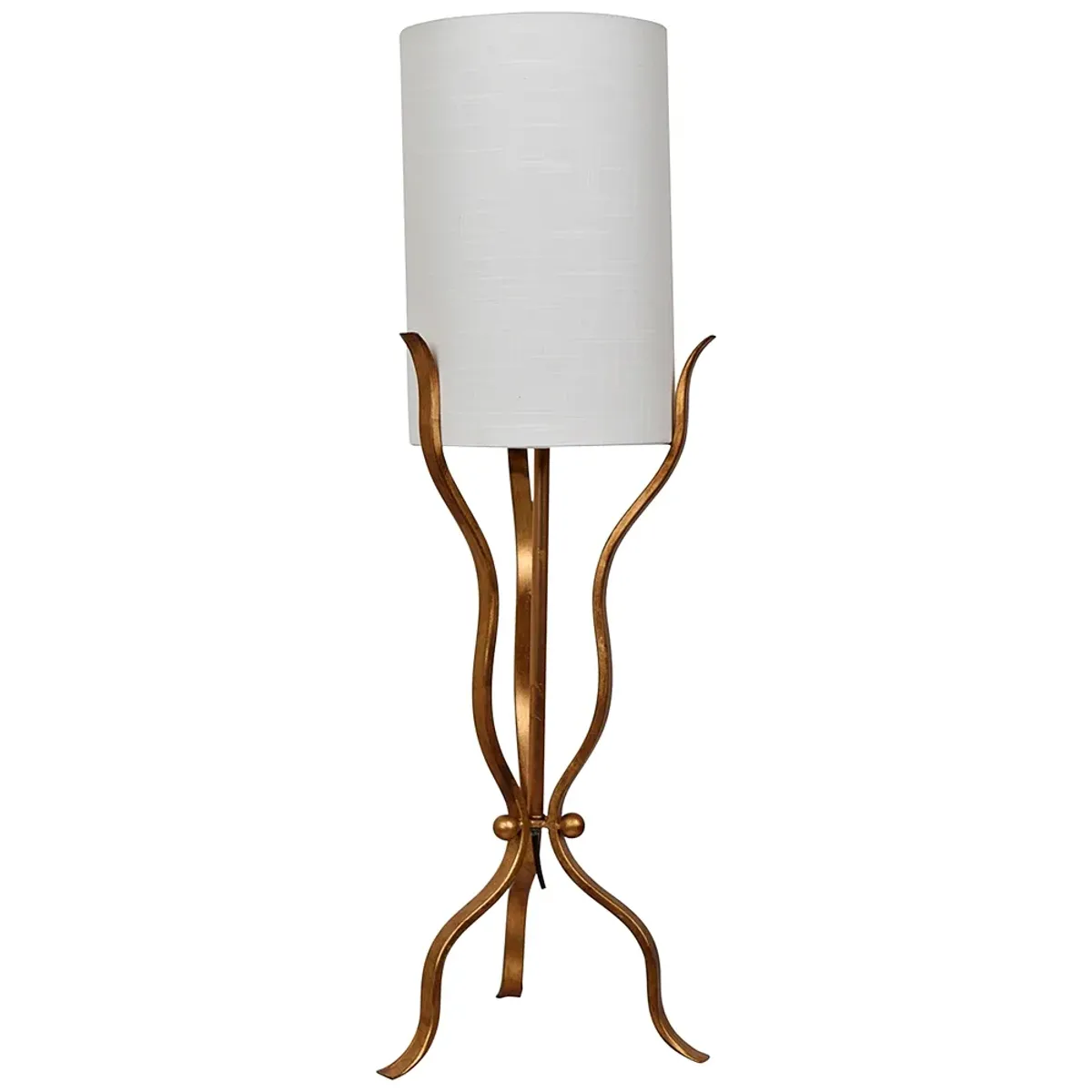 Crestview Collection Xavier Gold Leaf Metal Table Lamp