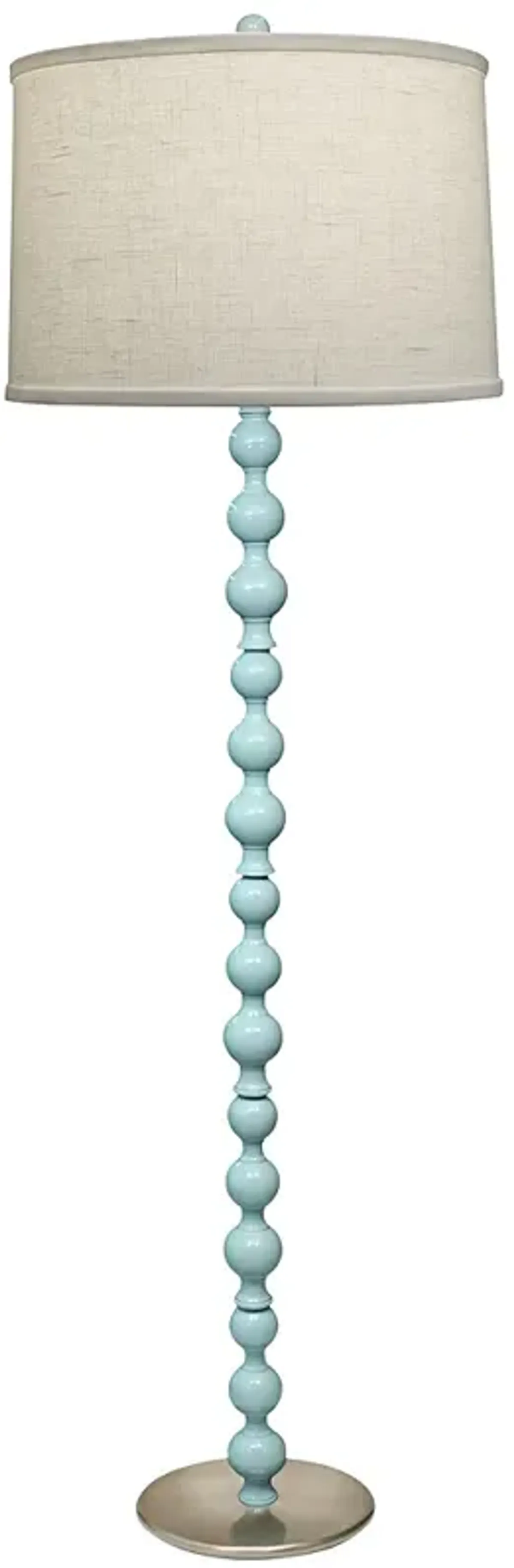 Stiffel Charlotte 62" High Gloss Light Blue Metal Floor Lamp