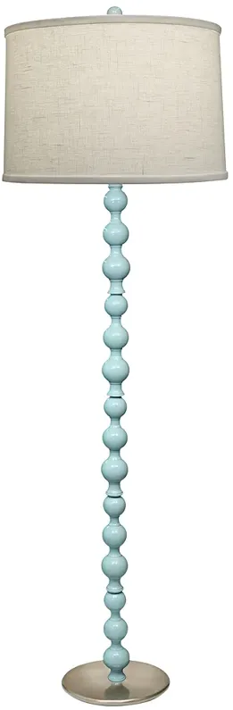 Stiffel Charlotte 62" High Gloss Light Blue Metal Floor Lamp