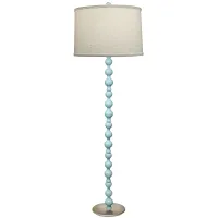 Stiffel Charlotte 62" High Gloss Light Blue Metal Floor Lamp