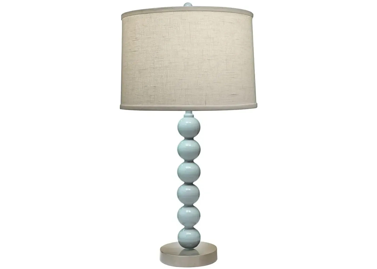 Stiffel Charlotte 25" High Gloss Light Blue Metal Table Lamp