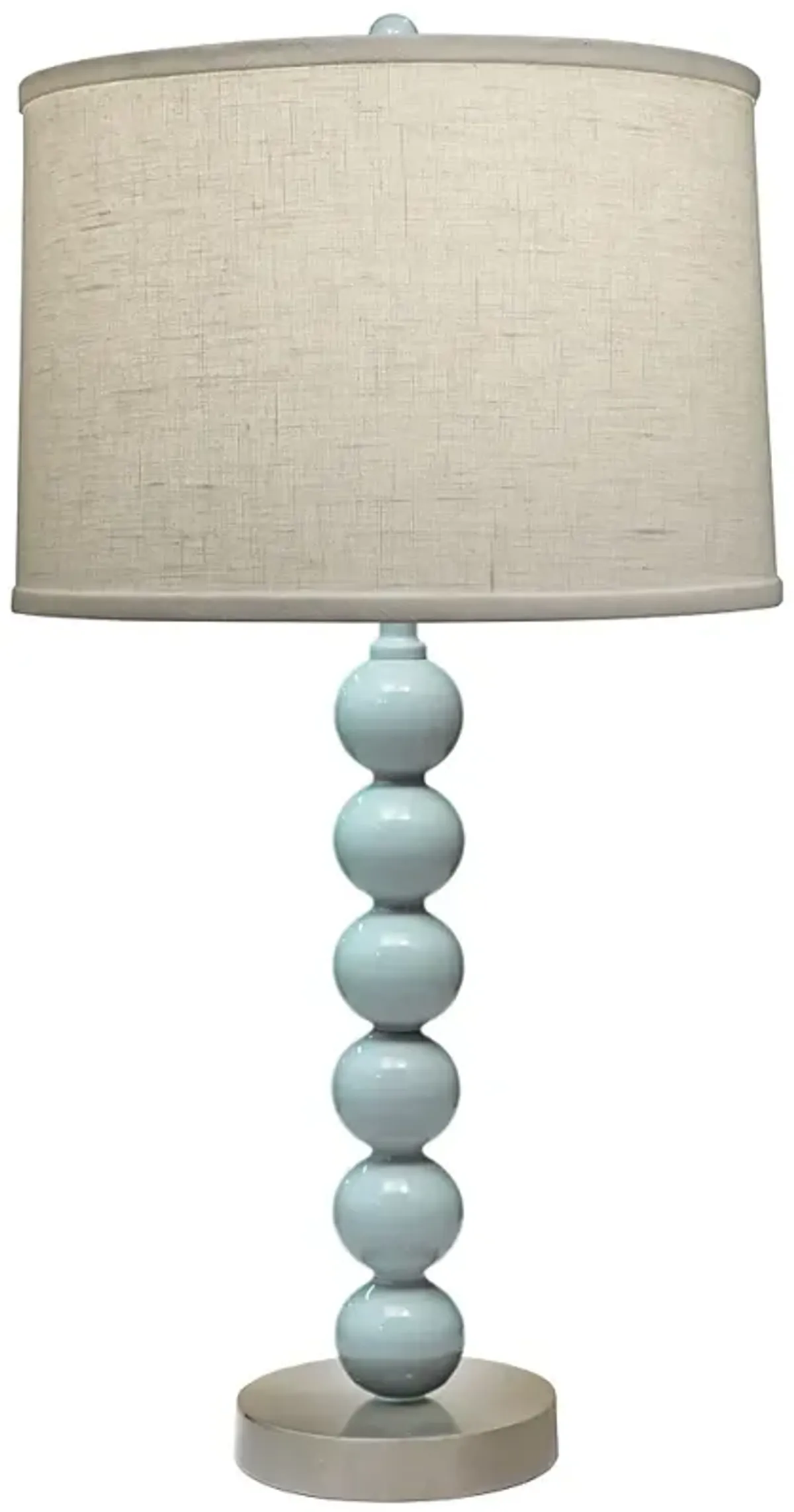 Stiffel Charlotte 25" High Gloss Light Blue Metal Table Lamp