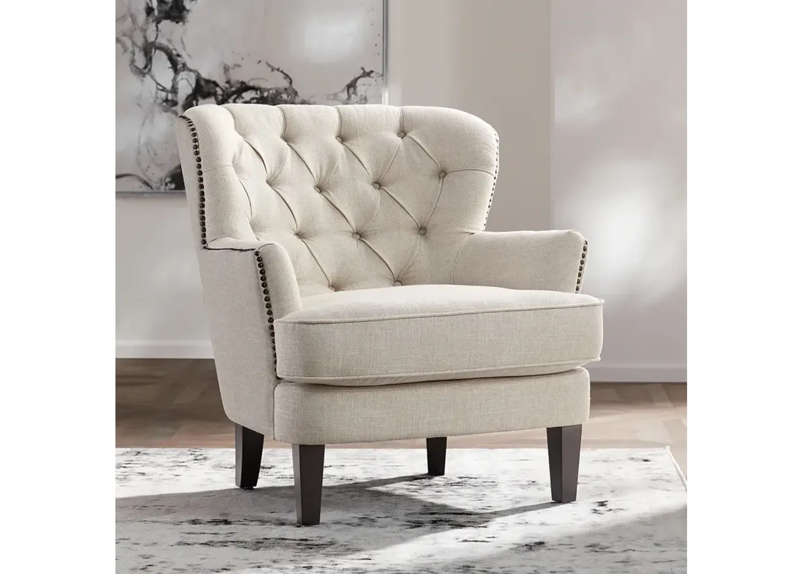 55 Downing Street Asher Brussels Linen Accent Chair