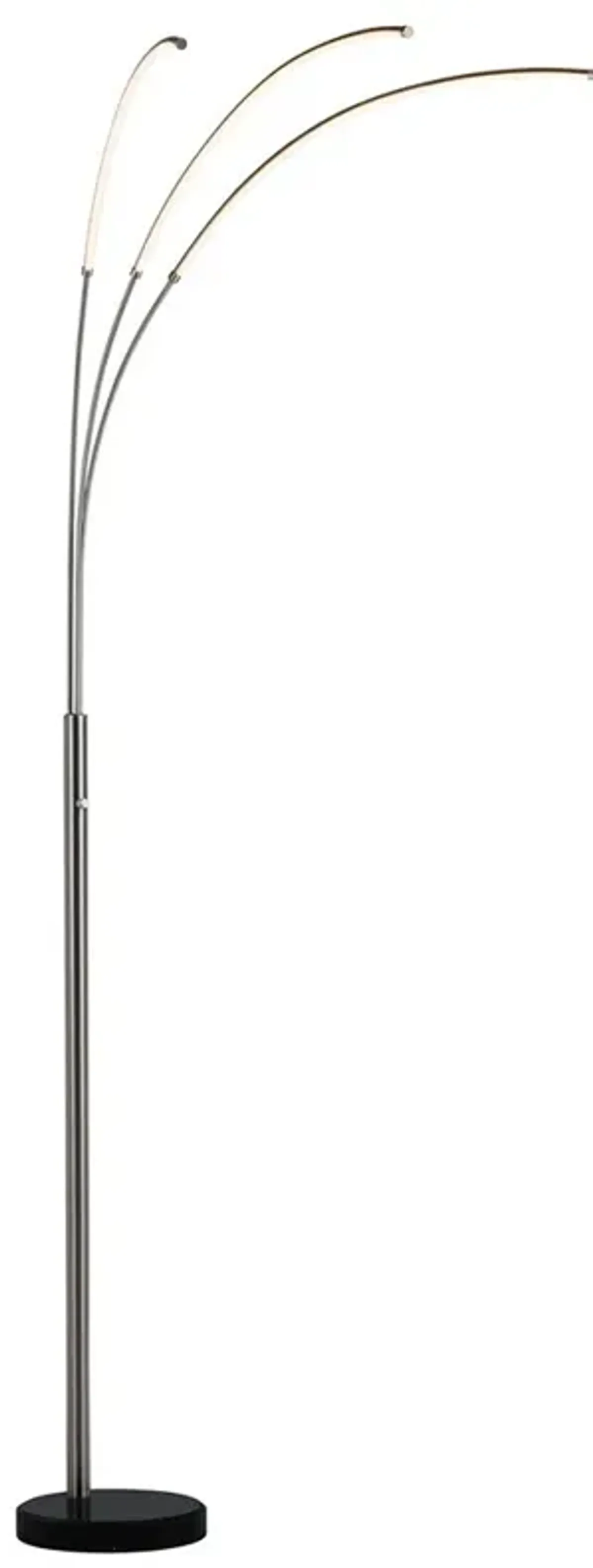 Crestview Collection Rougue Triple Arms LED Metal Floor Lamp