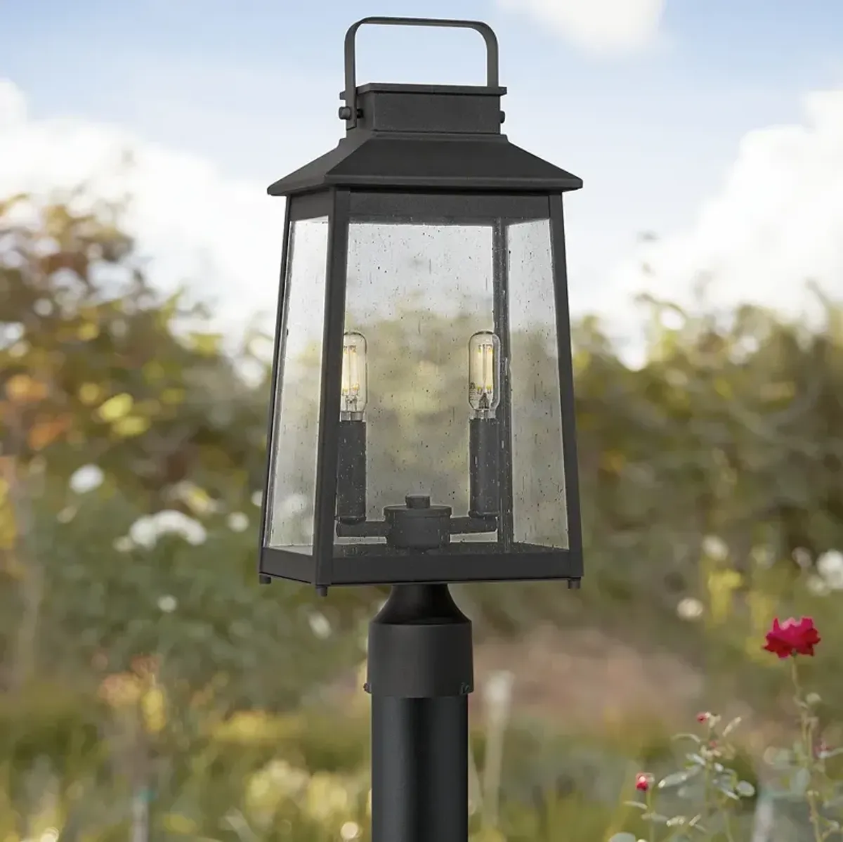 Jubliee 20 1/4" High Black 2-Light Outdoor Post Light