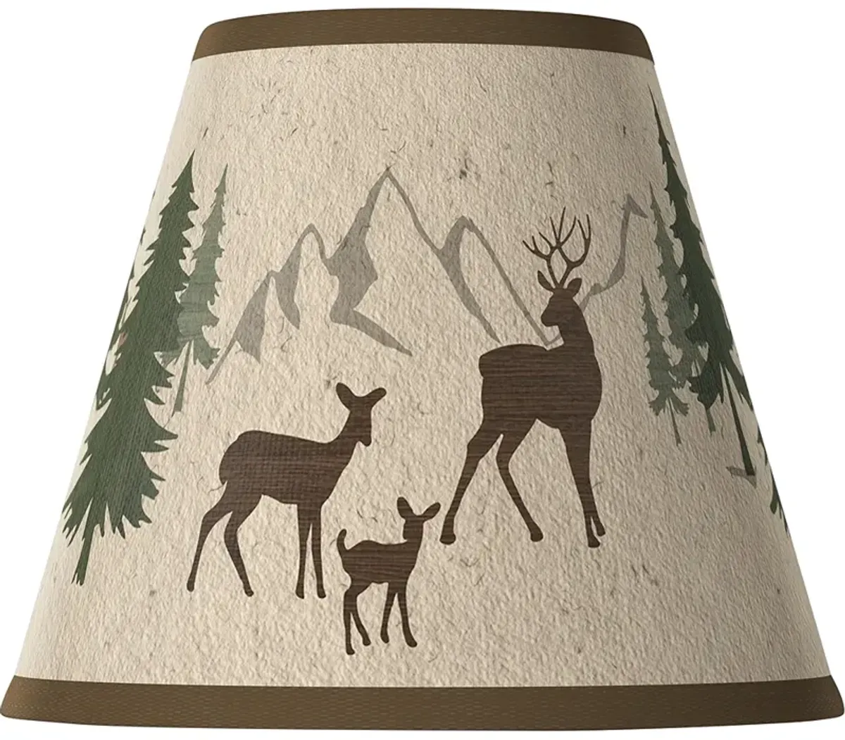 Giclee Glow Deer Lodge Set of 4 Clip Chandelier Shades 3x6x5 (Clip-On)