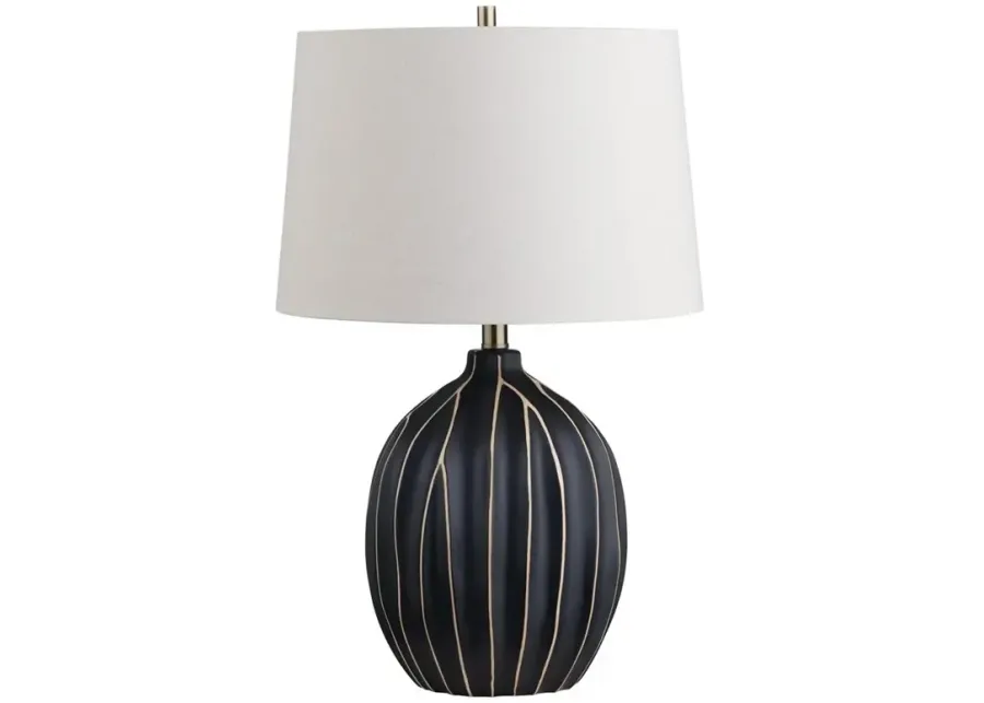 Crestview Collection Evans Striped Ceramic Table Lamp