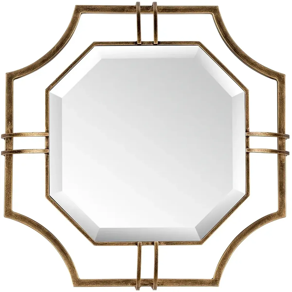 Henson Bronze Antique Brass 17 1/2" Octagon Wall Mirror