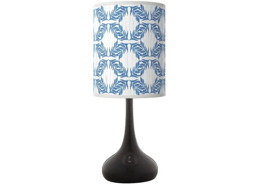 Giclee Glow Black Droplet 23 1/2" Leaf Symmetry Table Lamp