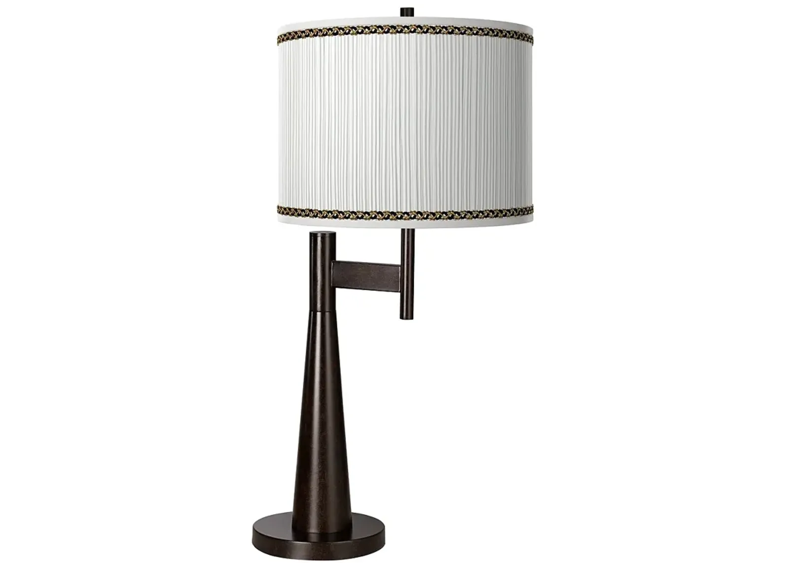 Giclee Glow Novo 30 3/4" Pleated Pattern Shade Bronze Table Lamp