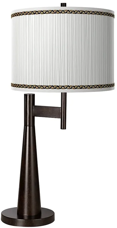 Giclee Glow Novo 30 3/4" Pleated Pattern Shade Bronze Table Lamp