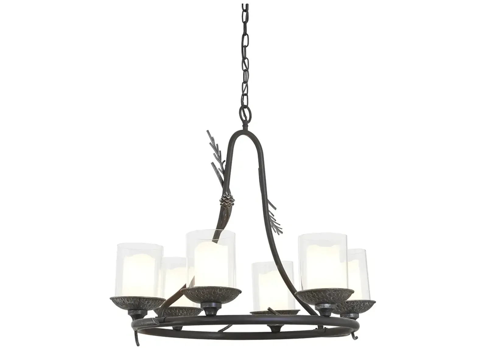 Minka-Lavery Ponderose Ridge 6-Light Spruce and Silver Chandelier