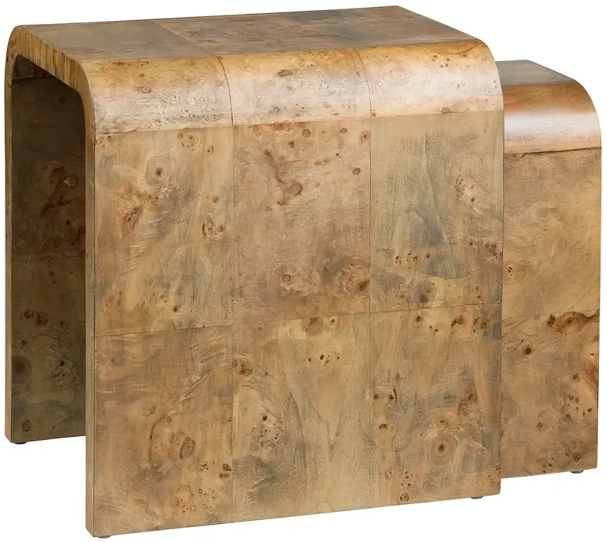 Crestview Collection Richmond Mappa Burl Nested Tables