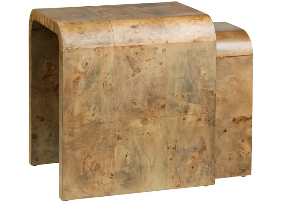 Crestview Collection Richmond Mappa Burl Nested Tables