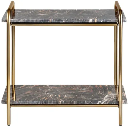 Crestview Collection Richland 2 Tier Marble Accent Table