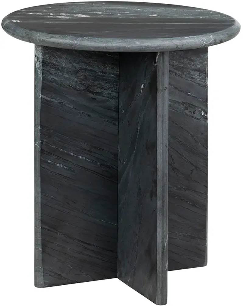 Crestview Collection Noir Marble End Table