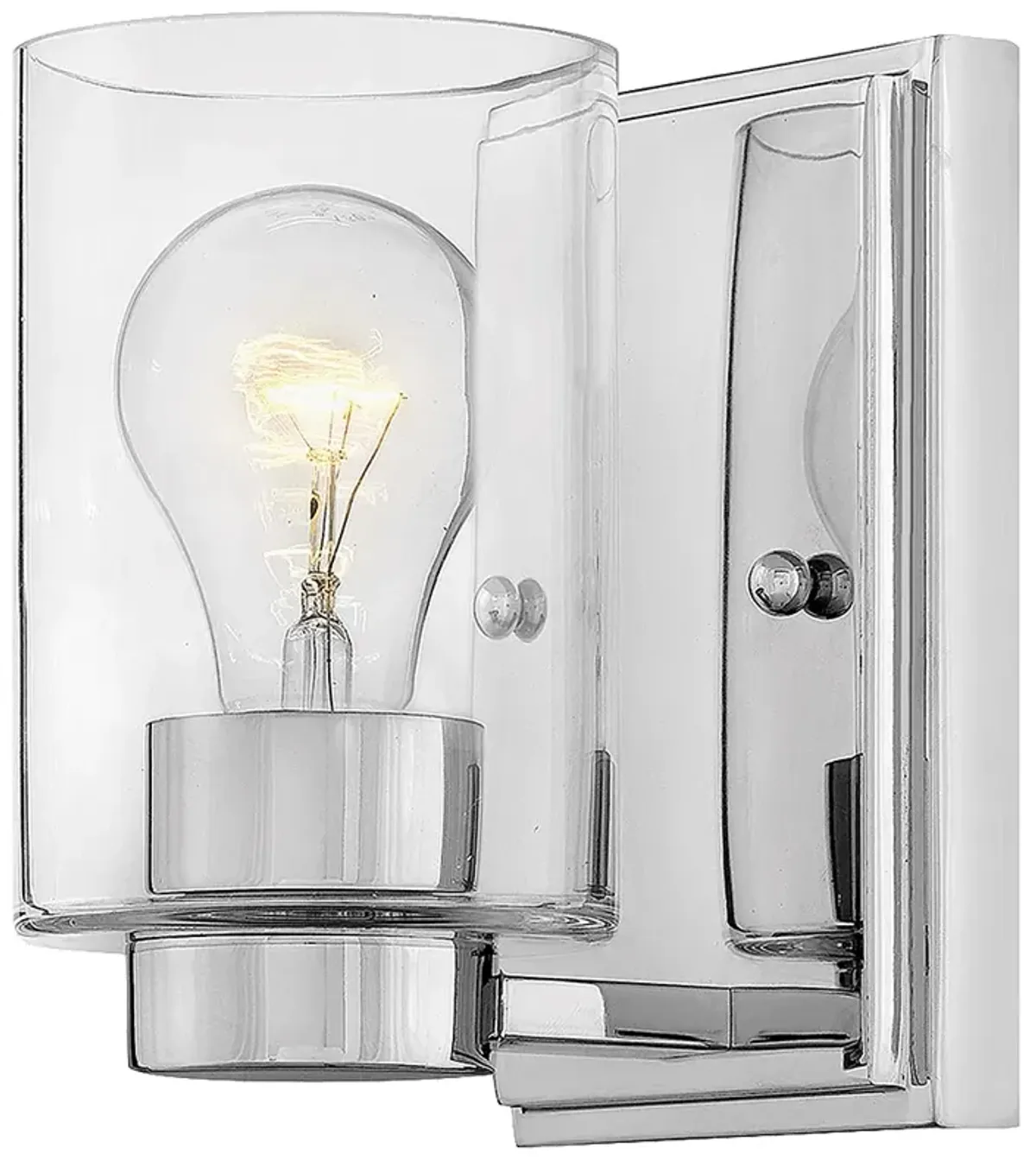 Miley 6 1/2" High Chrome with Clear Glass Shade Wall Sconce