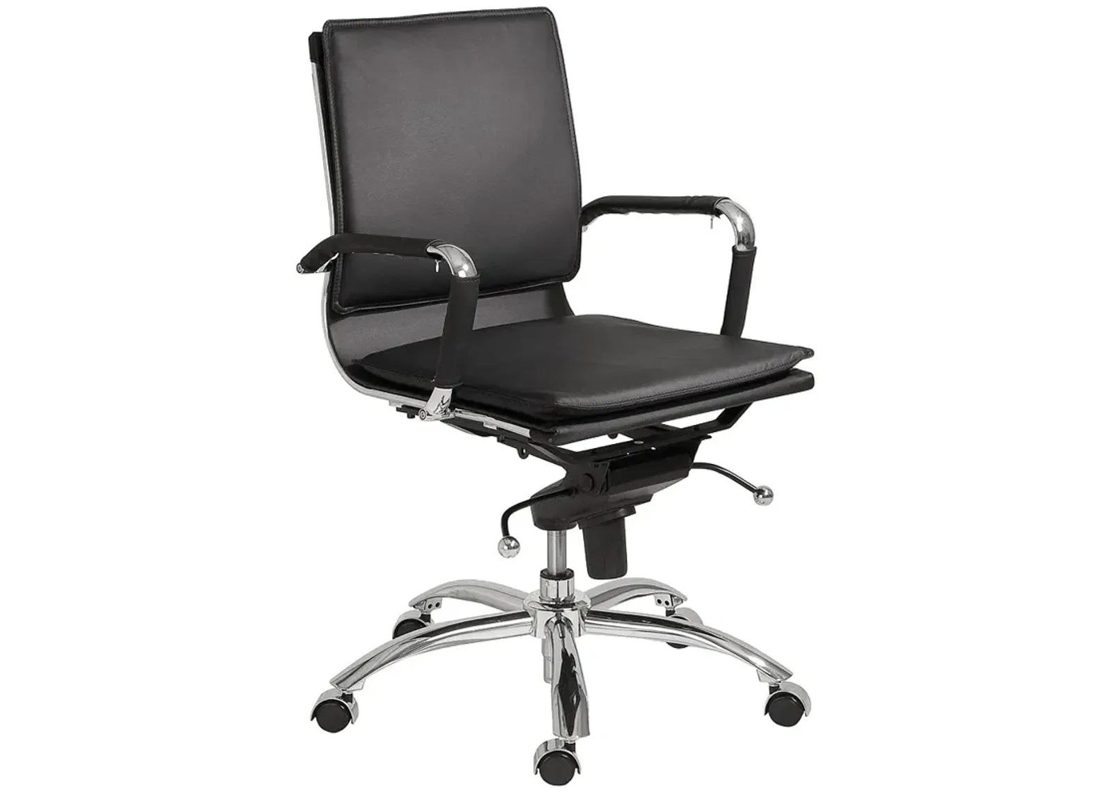 Gunar Pro Black Low Back Adjustable Swivel Office Chair