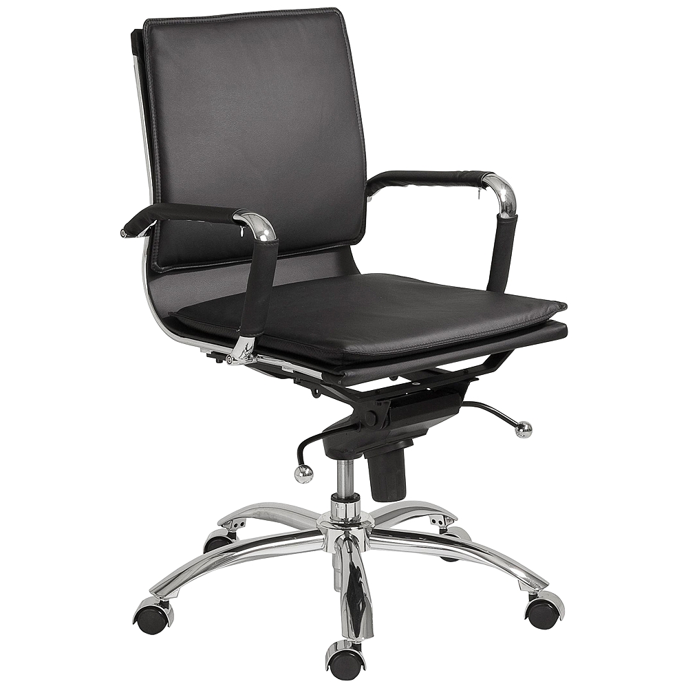 Gunar Pro Black Low Back Adjustable Swivel Office Chair