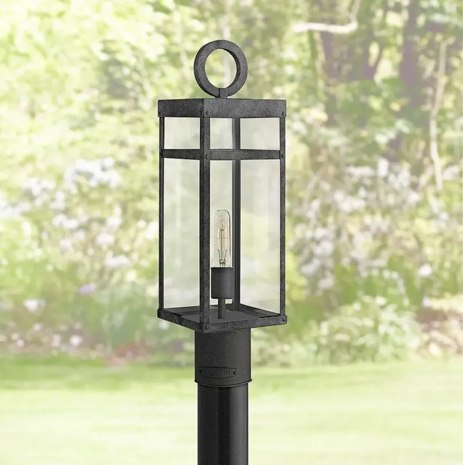 Hinkley Porter 22 3/4" High Aged Zinc Outdoor Post Light