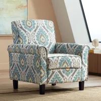 Lansbury Multi-Color Ikat Print Fabric Accent Chair