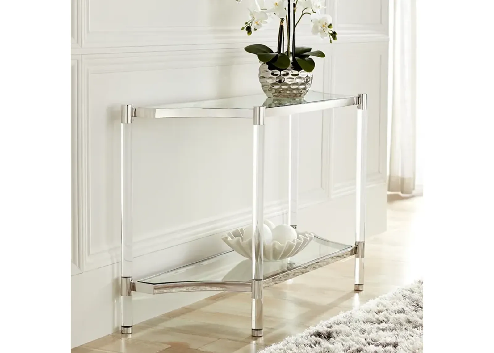 Erica 48" Wide Clear Acrylic Console Table