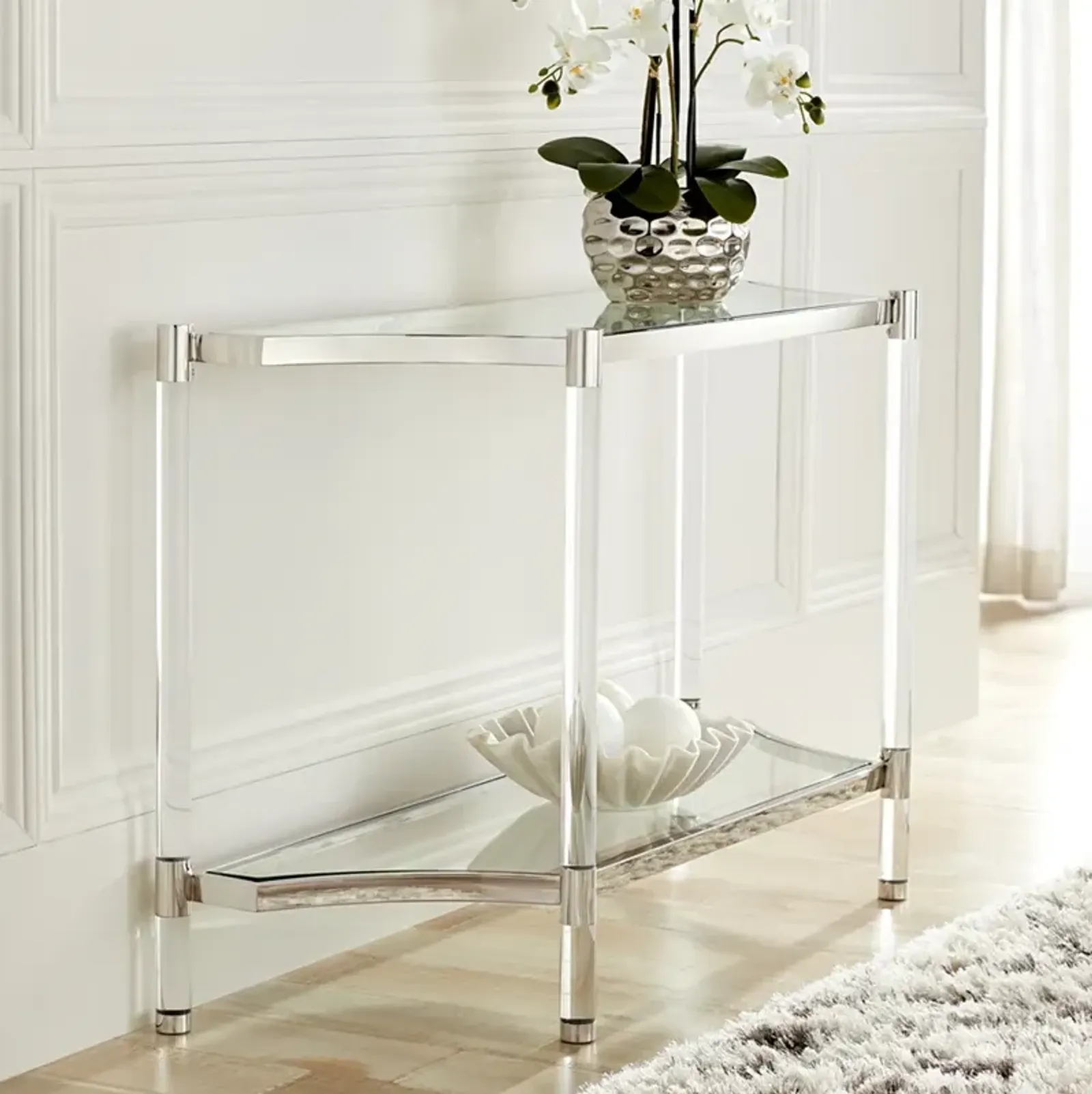 Erica 48" Wide Clear Acrylic Console Table