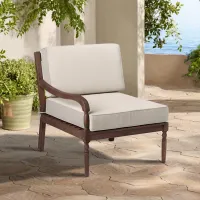 Napa Modular Natural Dark Oil Acacia Left Arm Chair