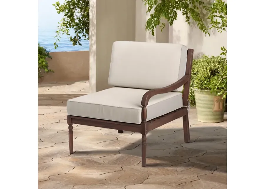 Napa Modular Natural Dark Oil Acacia Right Arm Chair