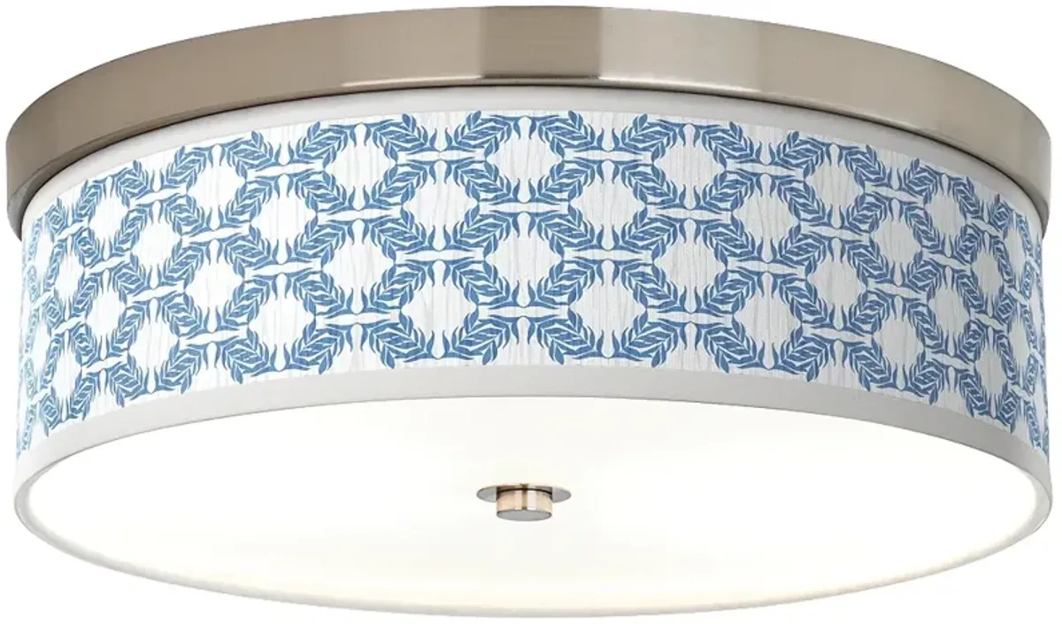 Giclee Gallery Leaf Symmetry Shade 14" Flushmount Ceiling Light