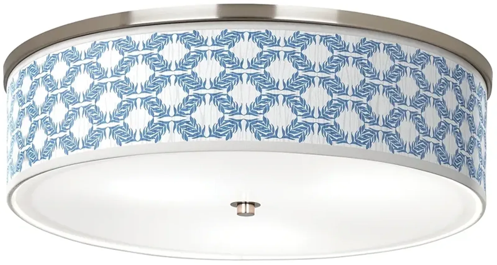 Leaf Symmetry Giclee Nickel 20 1/4" Wide Ceiling Light