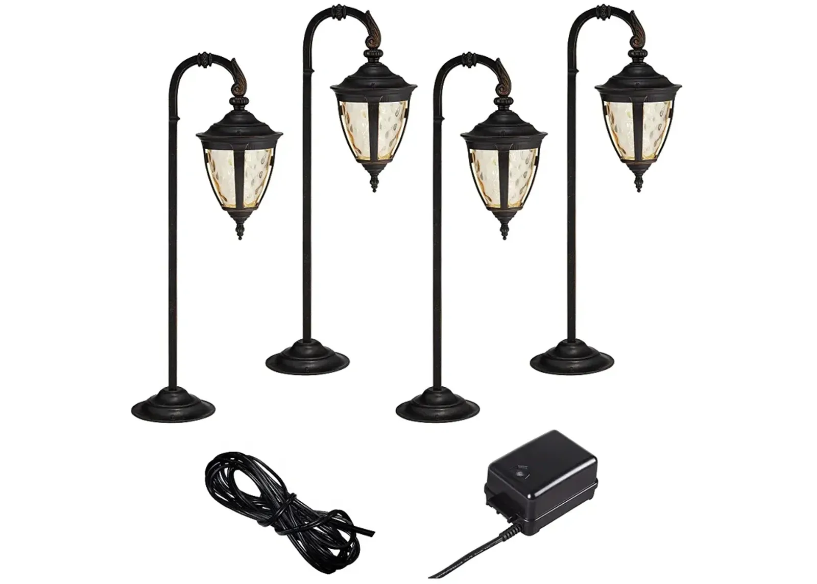 Bellagio Bronze 6-Piece Down-Arm LED Landscape Path Light Set