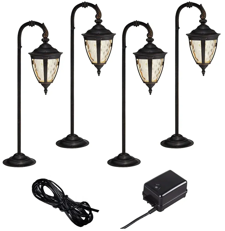 Bellagio Bronze 6-Piece Down-Arm LED Landscape Path Light Set