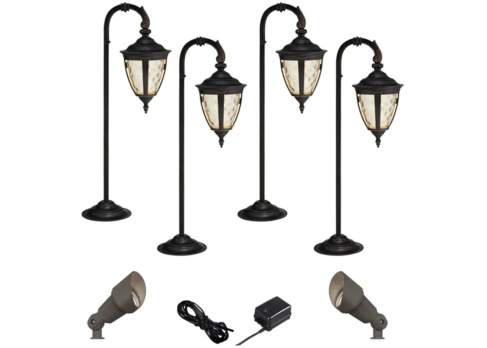 Bellagio Black Bronze 8-Piece LED Path and Spot Light Set