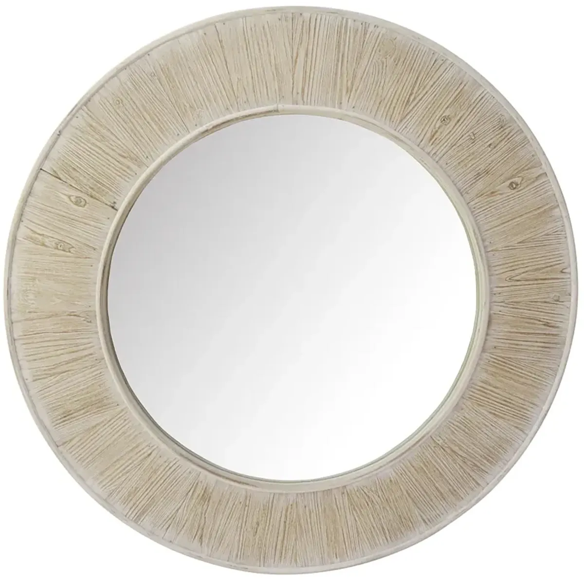 Briar Light Washed Brown and Gray 35 1/4" Round Wall Mirror