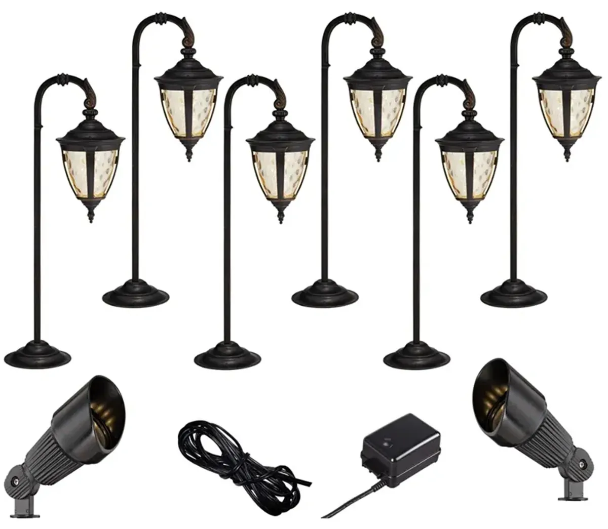 Bellagio Bronze 10-Piece LED Path and Spot Light Set