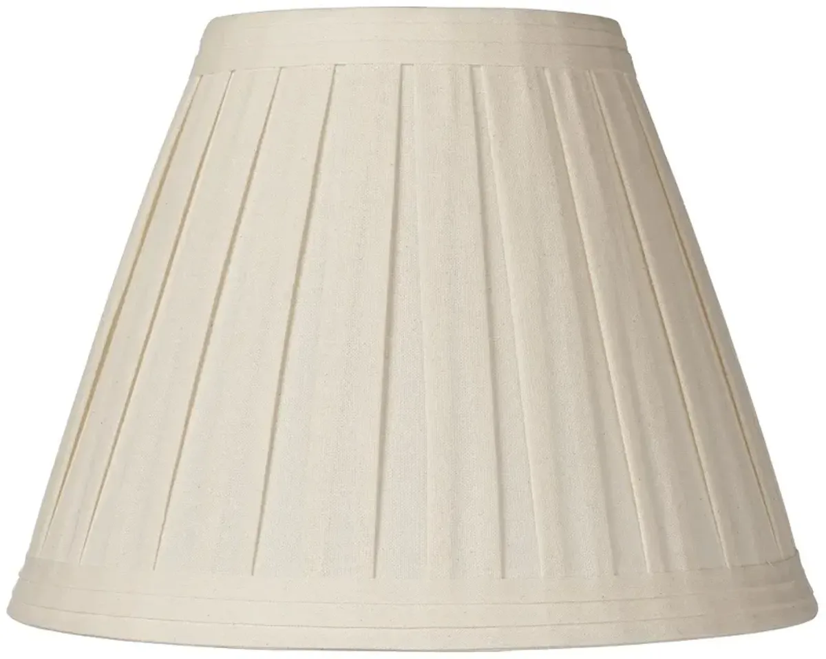 Springcrest Jody Off-White Linen Box Pleat Lamp Shade 7x14x11 (Spider)