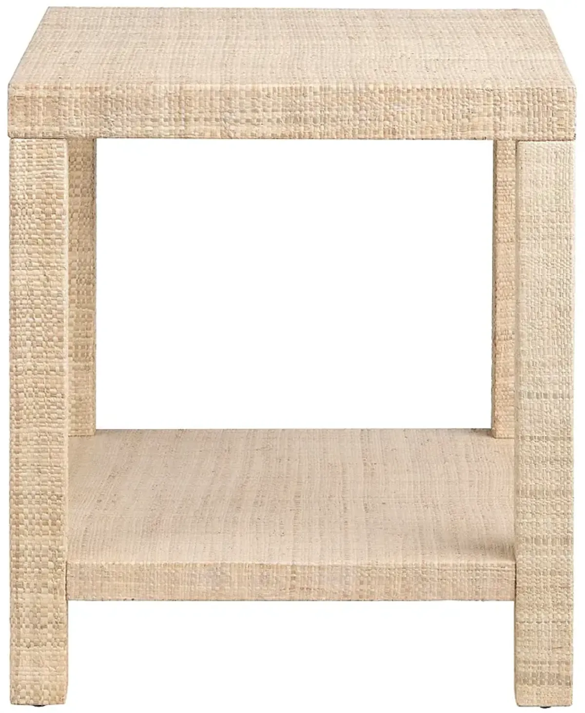 Providence Rafia 20" Wide Light Tan Square End Table