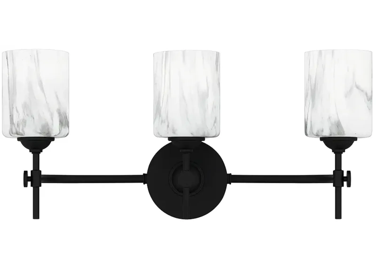 Aria 3-Light Matte Black Bath Light